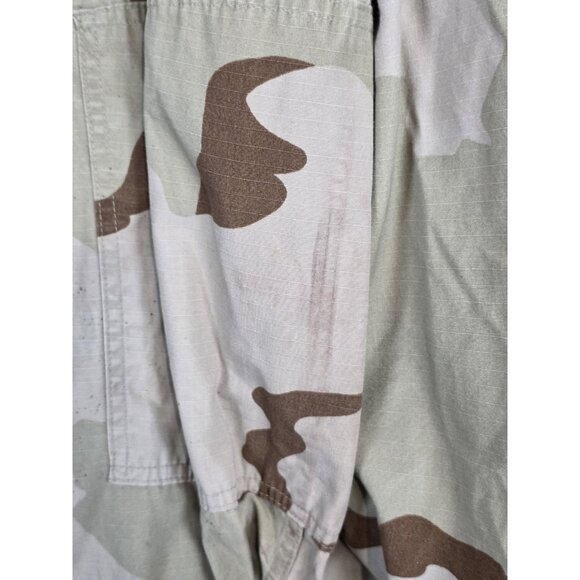 Vintage US Army Desert Camouflage Jacket Mens Large Short Combat Coat 90s Camo - Picture 12 of 16